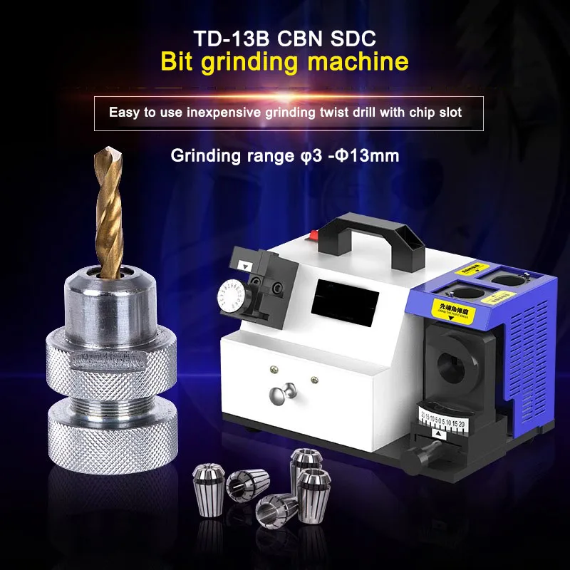 TD13-B Drill Bit Grinding Machine Desktop Angle Grinder Multifunctional Power Tools CBN/ SDC Diamond Wheel For Carpentry In Wood