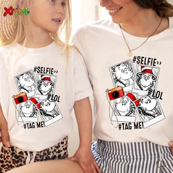 Family Matching Outfits Kids T Shirts Monkey Girl Boys Clothing Toddler Baby Clothes Mommy Daddy Matching Couple Outfits Familia