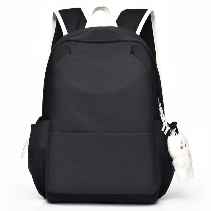 BOMO Simple Womens Backpack Solid Colour Fashion Collegiate Style High Capacity Backpacks for Ladies Casual Versatile Female Bag