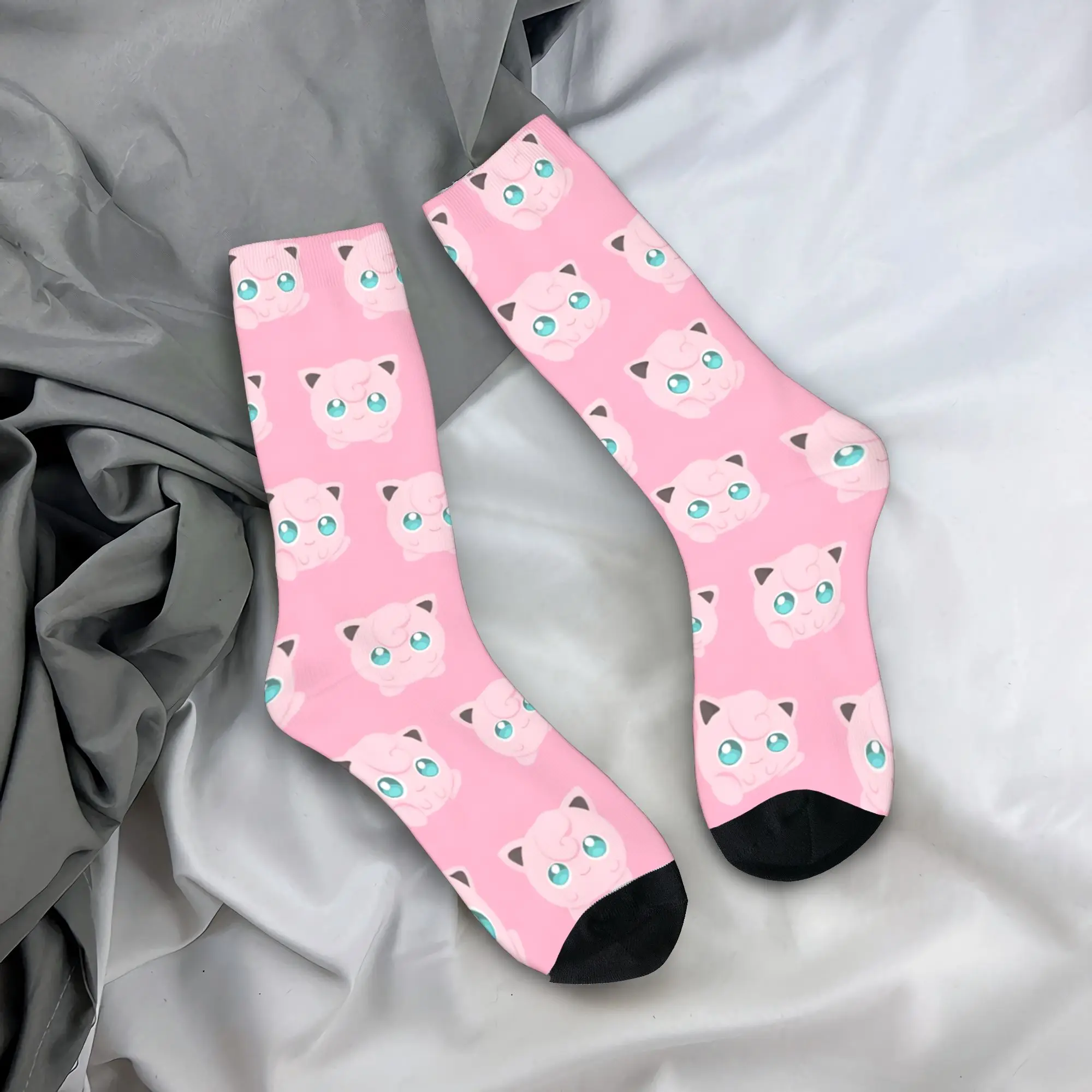Women Men Socks Jigglypuff   Stockings Autumn Funny Medium Soft Socks Graphic Outdoor Sports Anti-Slip Socks