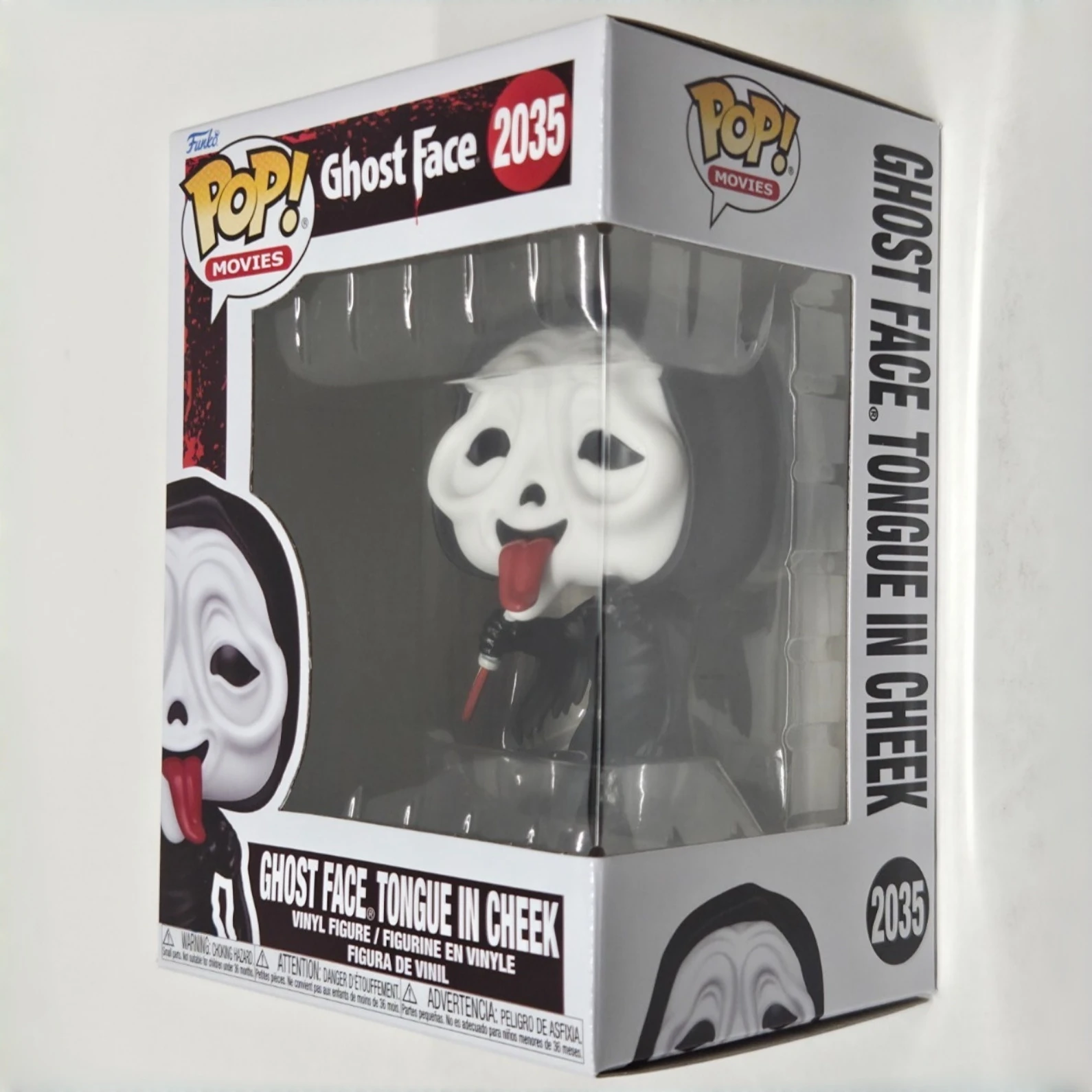 Figura Funko Pop de Ghostface con Lengua en el Mejor Oído # Estatua de Edición Limitada con Licencia Oficial 2035, Regalo para Fanáticos de Películas de Terror, Juguetes