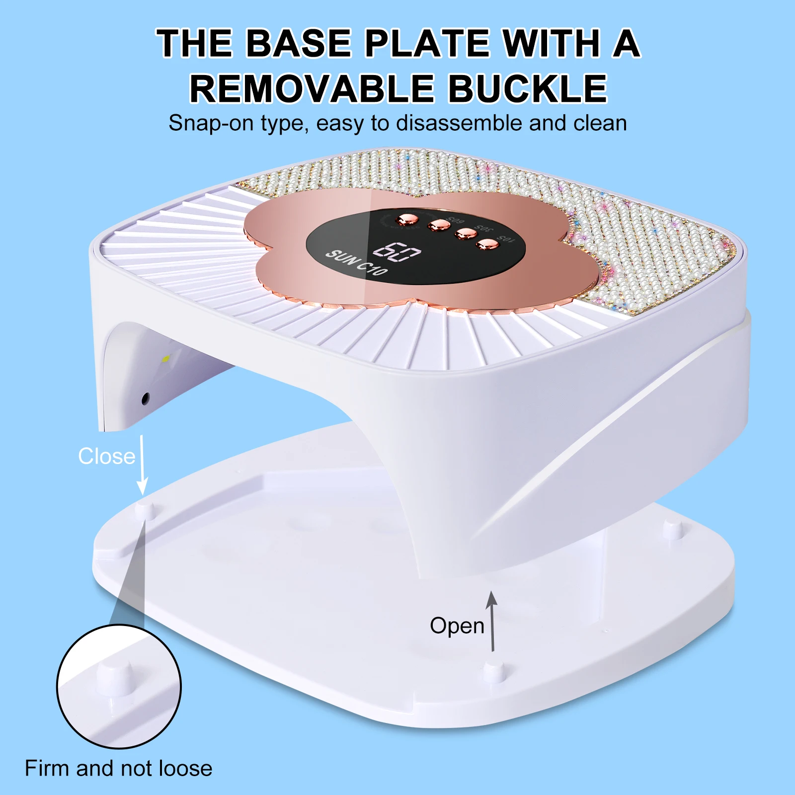 Profesjonalna lampa do paznokci 67 LED, mocna lampa UV do lakieru hybrydowego z timerem i automatycznym czujnikiem, narzędzie do salonu manicure.