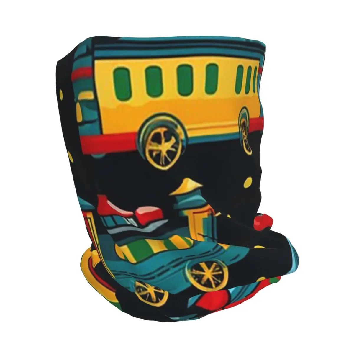 Cartoon Train Models Display Design Bandana Neck Gaiter Face Scarf Warm Headwear Beanies Hat for Men Women Adult All Season