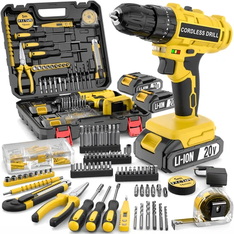 45N.M Electric Screwdriver 20+3 Household DIY Impact Drill LED Two Speed Electric Drilling Tool For Makita 20V Battery