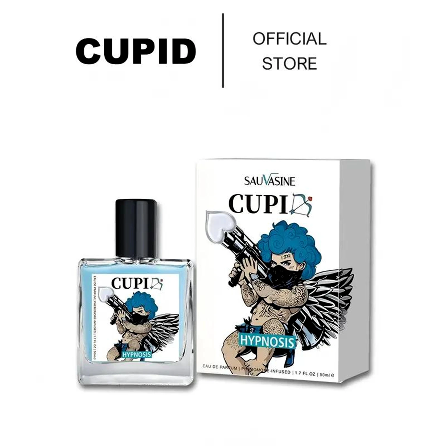 Cupid Pabango Long Lasting Perfume for Men and Women Confident Booster Cologne Fall in Love 50ml，Room decoration