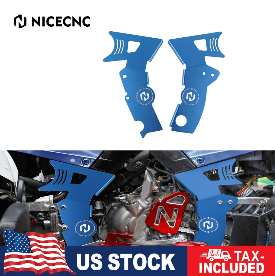 

NICECNC ATV Left and Right Frame Guard Protector Cover For Yamaha Raptor 700 2006-2011 2013-2020 700R 2012-2020 Aluminium