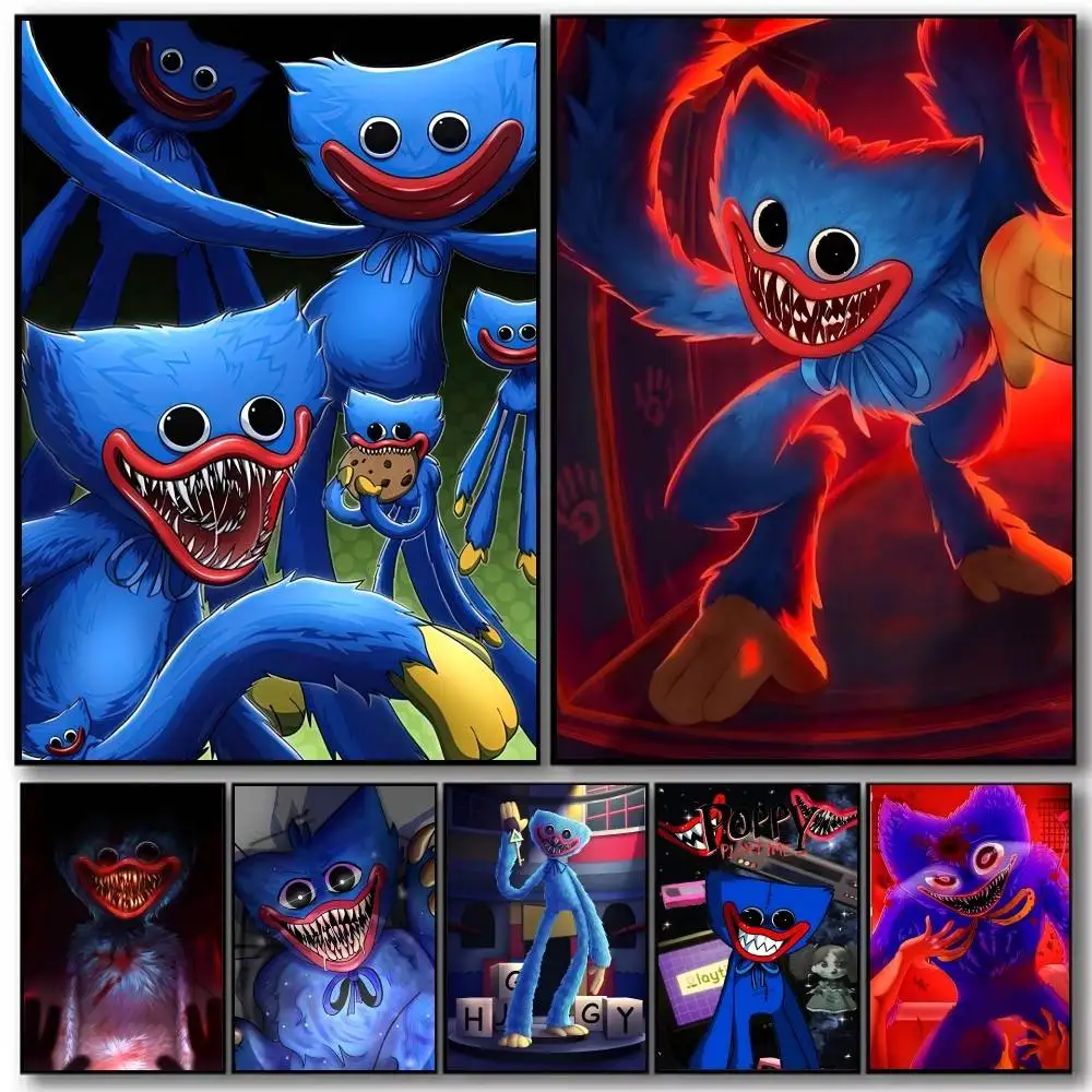 Póster artístico de H-Huggy Game W-Wuggy con impresiones, decoración para el hogar, dormitorio, sala de estar, regalo