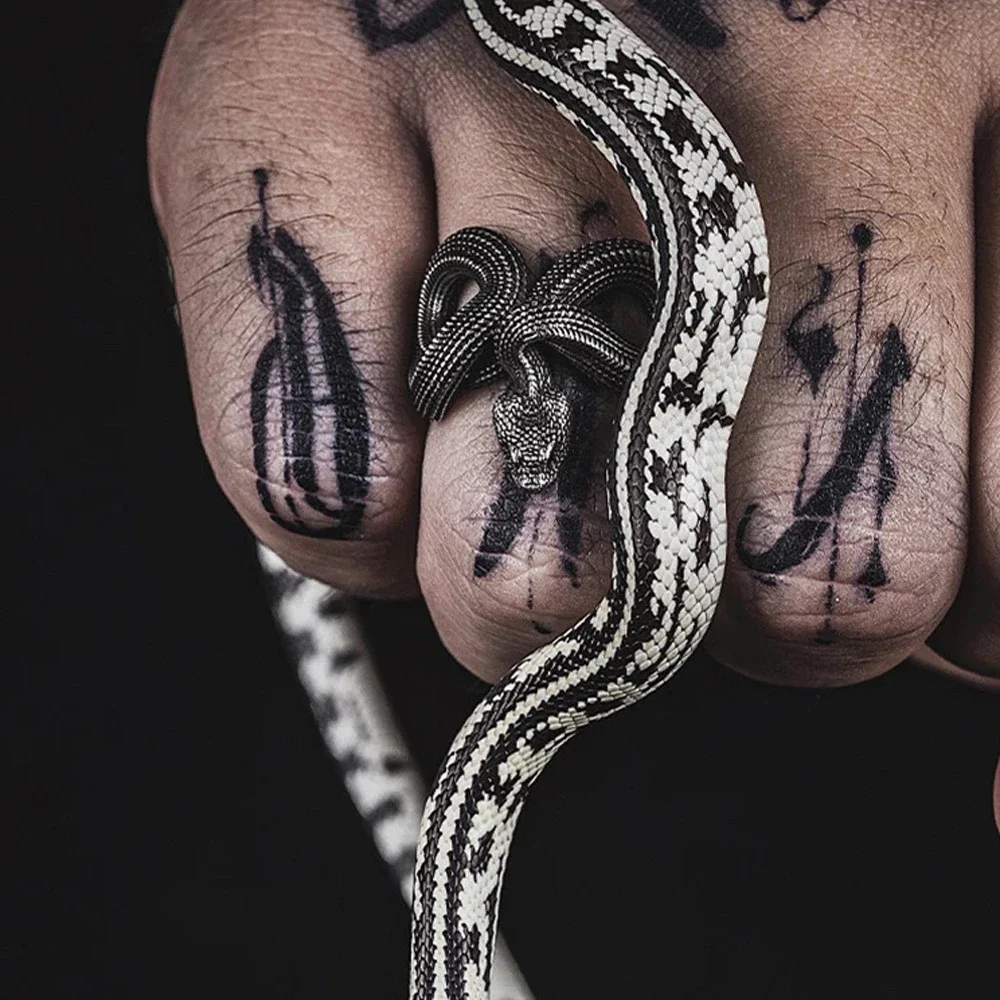 Vintage Punk Style Dragon Scorpion Cigarette Holder Ring for Men, Personality Men's Finger Ring, Party Ring image 4