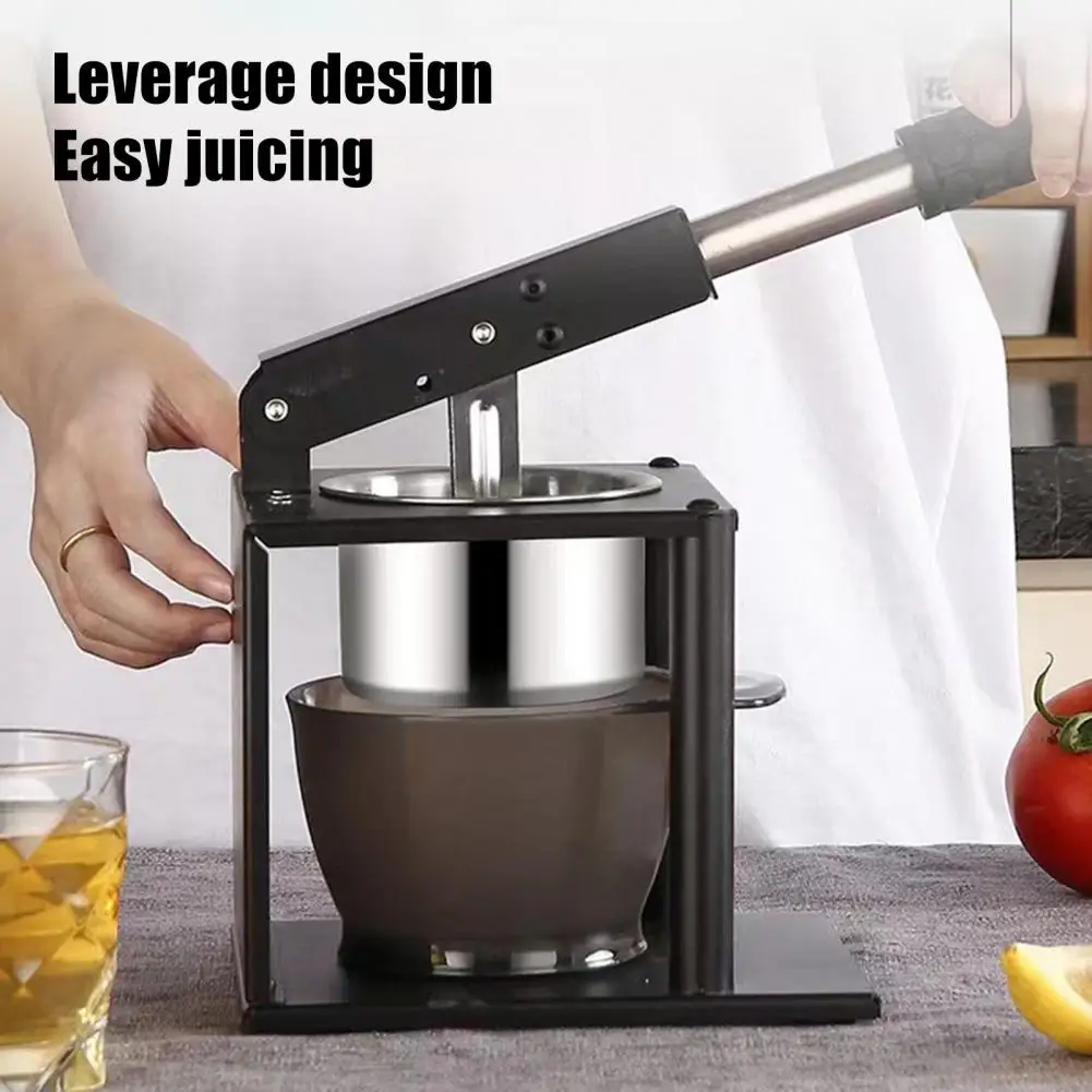 Stainless Steel Juice Press Fruit Press Stainless Steel Juicer Vegetable Press 2-in-1 Hand Food Squeezer for Citrus Fruits