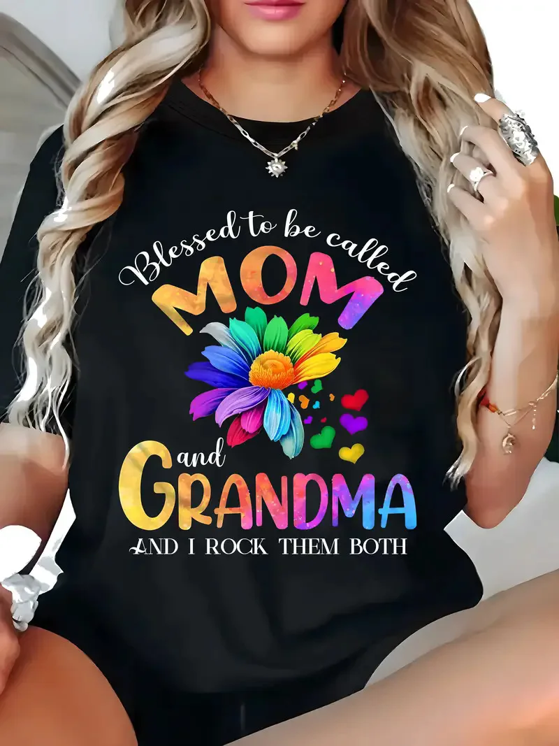 Cotton 100% Women's Day Short-sleeved Women's Round-neck Short-sleeved T-shirt Beautiful Women's Clothing Gift Summer