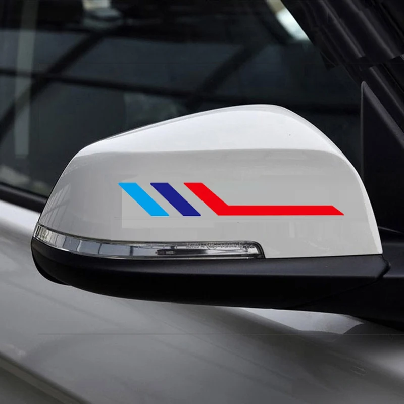 2Pcs Car Rearview Mirror Sticker For BMW E28 E30 E34 E36 E46 E60 E90 F84 F87 X1 X3 X4 X5 X6 X7