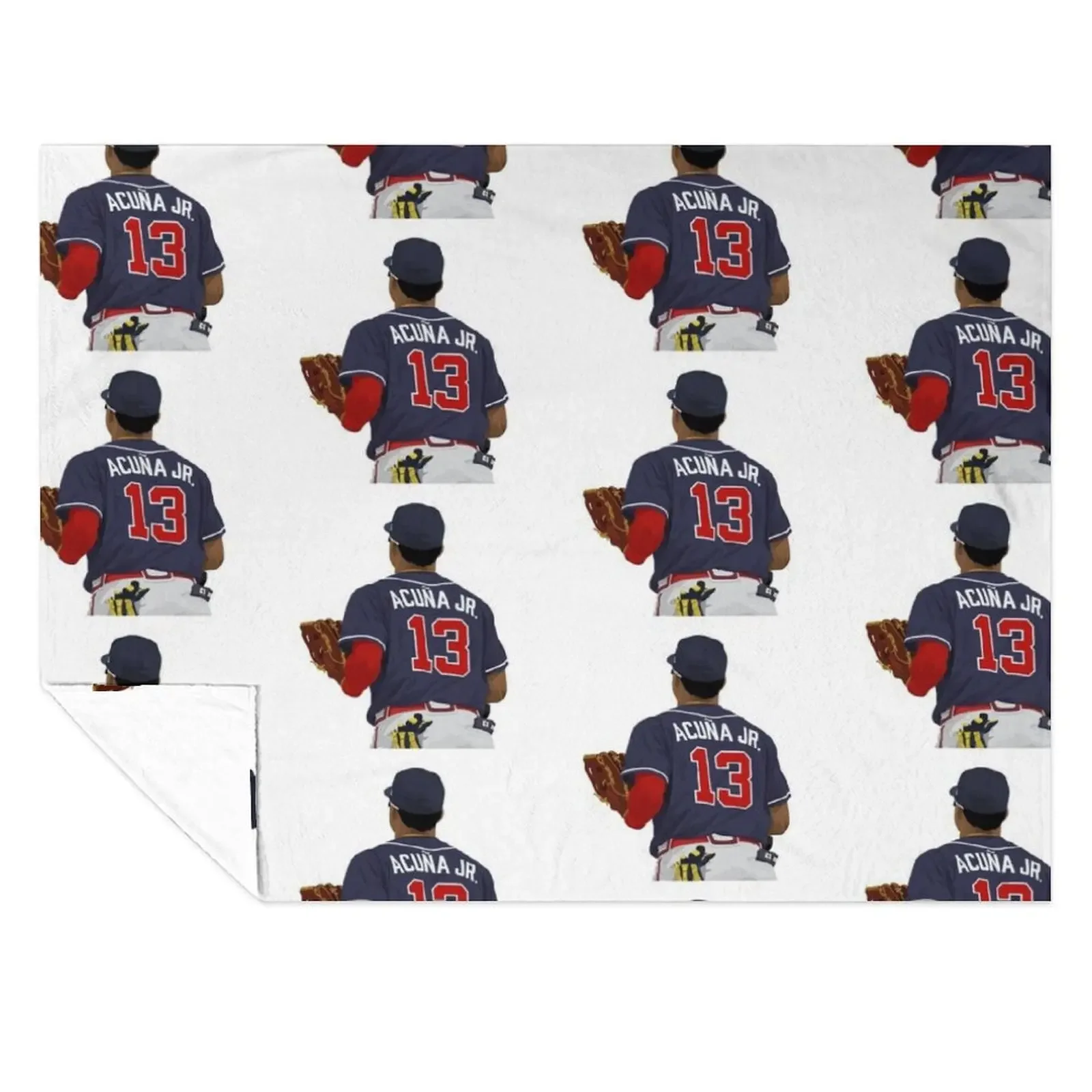 

Ronald Acua Jr. MVP Throw Blanket Flannel Fabric Summer Beddings wednesday Polar Blankets