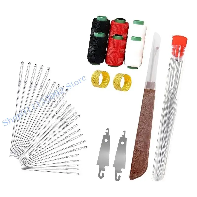 

H9ED Premium Steel Needle Set 34PCS Thread For Clothing Repair Crafting Projects