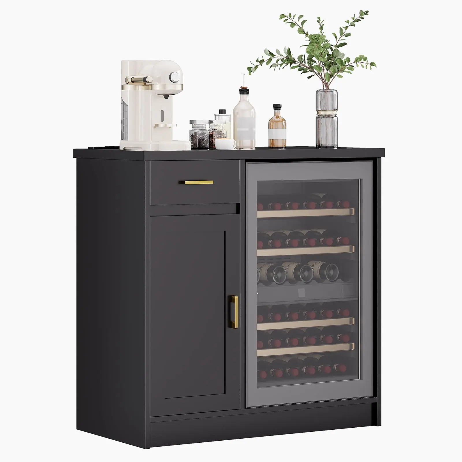 42in Farmhouse Wine Bar Cabinet Fit 24