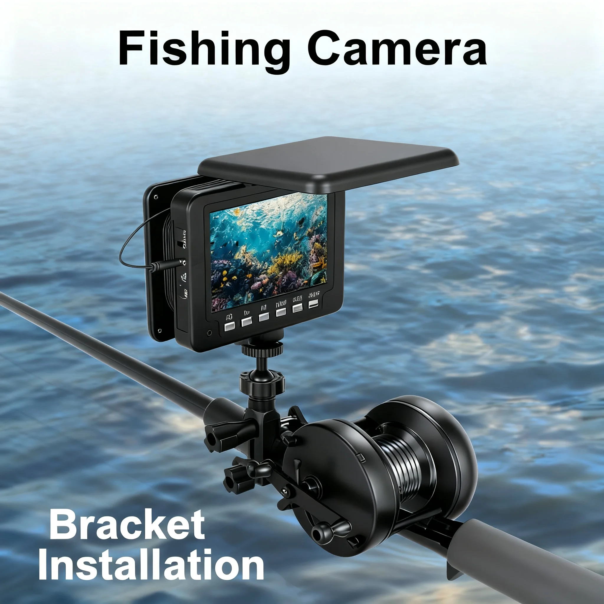 

5" IPS HD1000TVL Color Fishing Camera with Night Vision IP68 Waterproof 15/30M Cable 5000mAh Battery 6H Runtime Fishing Gear