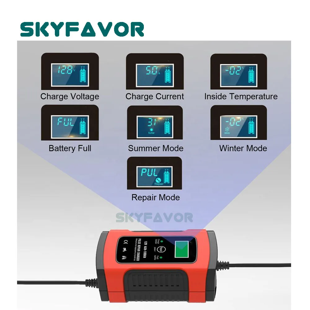딥 사이클 젤 AGM 암 자동 펄스 수리 배터리 충전기, 12 V 5A 납산 배터리 충전기, 공장 가격