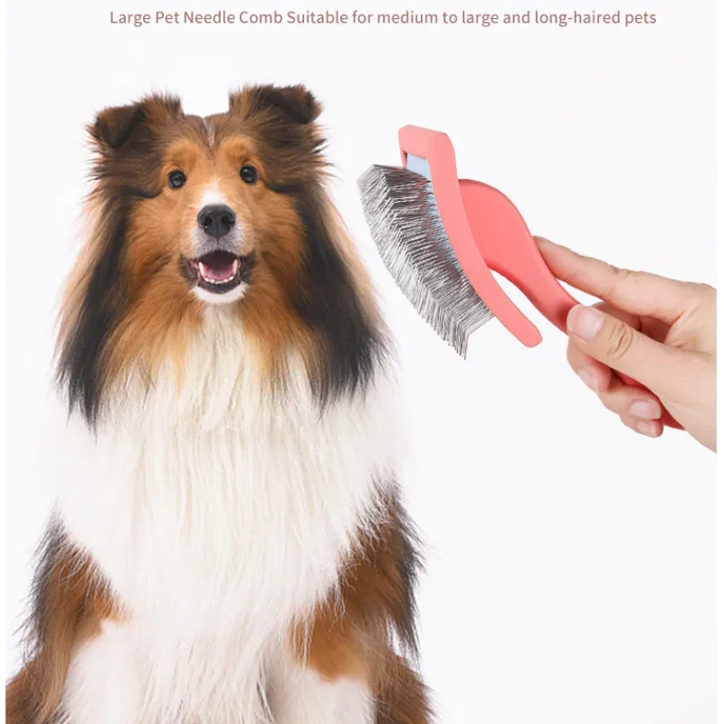 Pet Grooming Hair Remover Brush Manual Household Beauty Hairbrush Long Handle Professional Reusable Pet Grooming Supplies