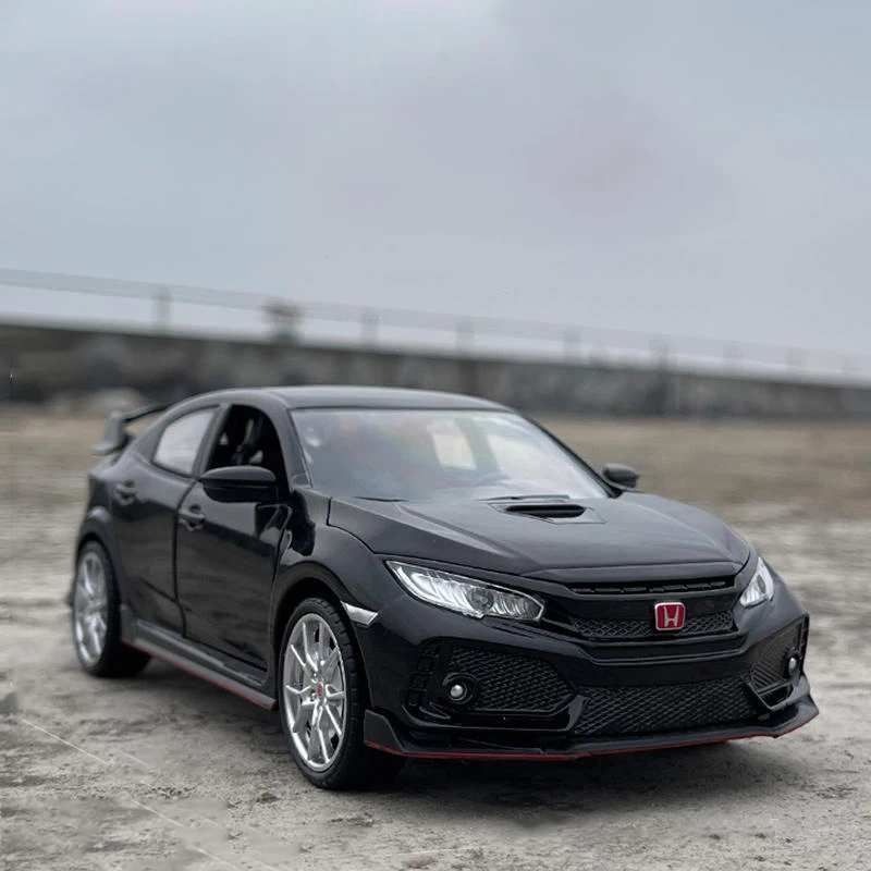 1:24 HONDA CIVIC TYPE-R Alloy Model Car Toy Diecasts Casting Sound and Light Car Toys For Children Vehicle