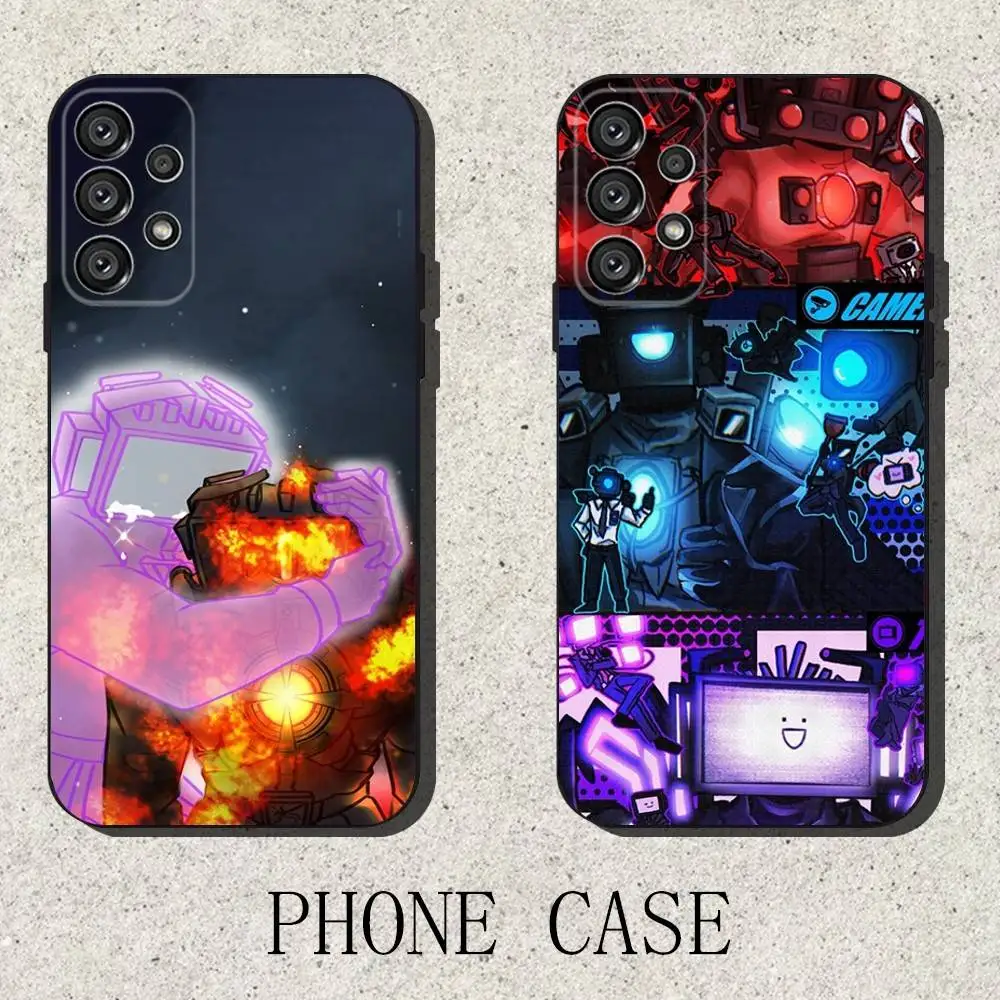 

S-Skibidi Toilet Phone Case For Samsung S25,S24,S21,S22,S23,S30,Ultra,S20,Plus,Fe,Lite,Note,10,9,5G Black Cover