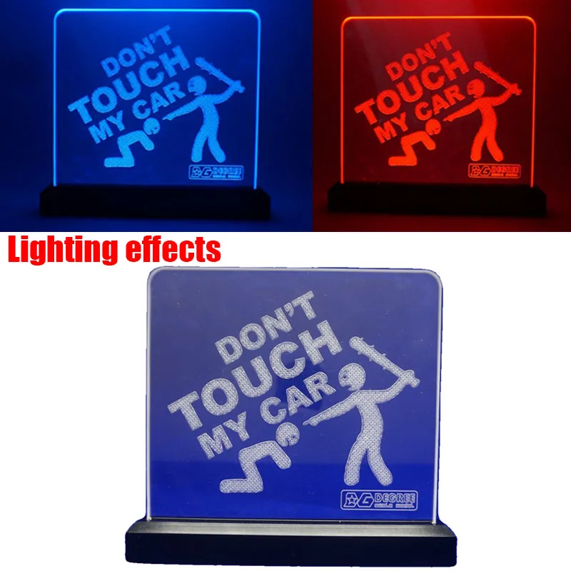 LED Acrylic Warning Sign, Please Do Not Touch The Ornaments for 1/14 Tamiya RC Truck Trailer Scania 770s Benz Actros Volvo MAN