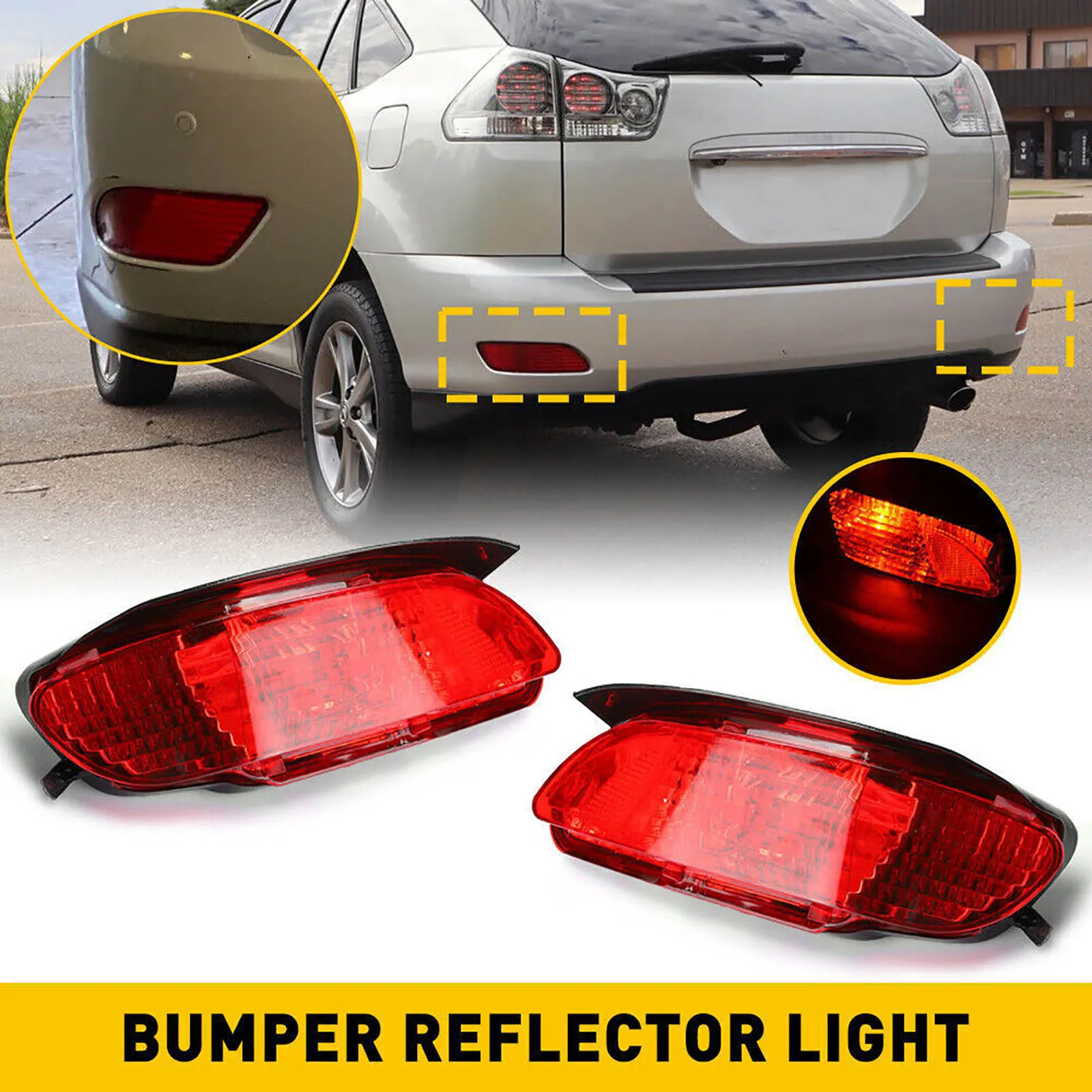 2Pcs/Set Vehicle Left & Right Rear Side Marker Bumper Light 81910-0E010 81911-48040 For Lexus RX400h RX350 RX330 Car Accessories