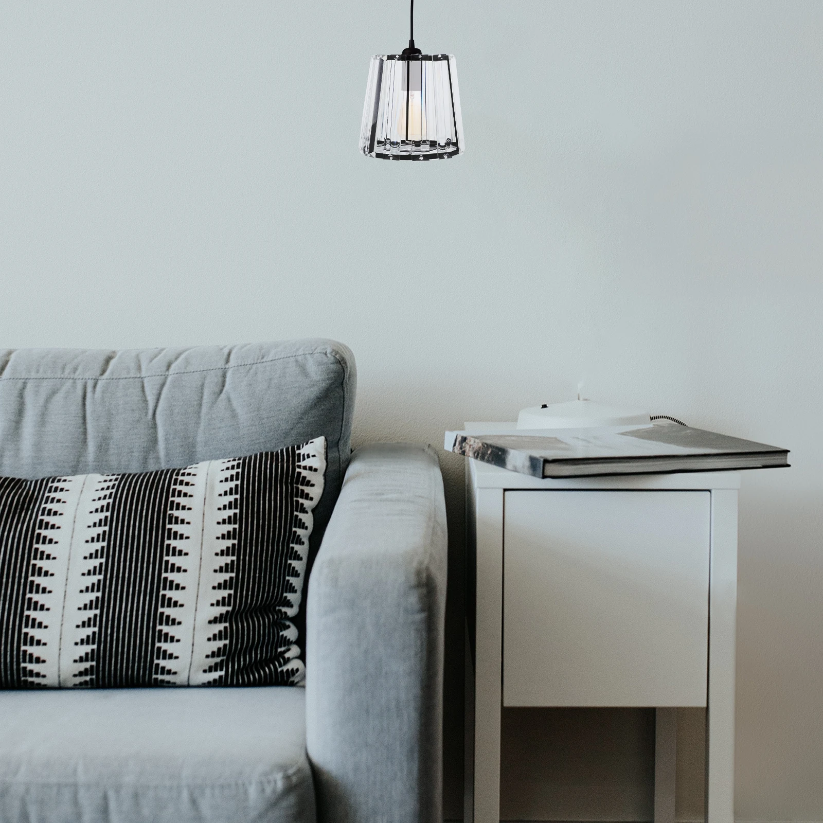 

E27 Glass Lamp Shade Decorative Pendant Light Cover Easy Installation Bedroom Living Room Fixture Glass Lampshade