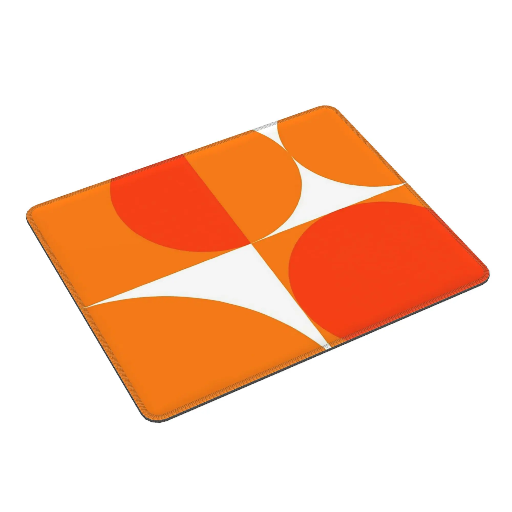 

Orange Bauhau Mouse Pad Computer Keyboard Mouse Mat Gaming PC Laptop Desk Mat Office Accessories Table Mats