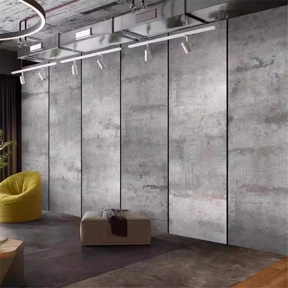 Custom Nordic retro industrial cement gray graffiti 3d wallpaper living room TV background mural papel de parede Wall stickers