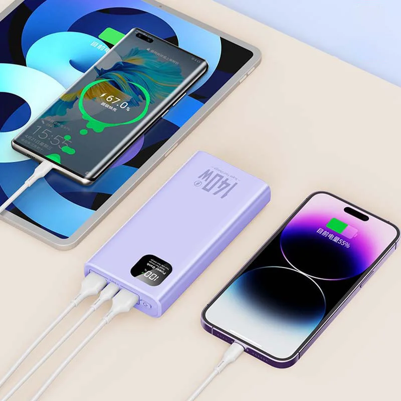 100000mAh 140W قوة البنك قدرة عالية PD 22.5W شحن سريع للغاية شاحن بطارية محمول آيفون 12-17 سامسونج 2026 #6