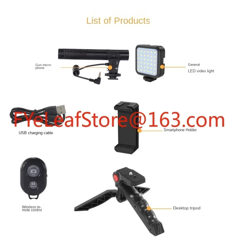 Portable Tripod Kit-01lm Mobile Live Streaming Video Suit LED Light Photography Image