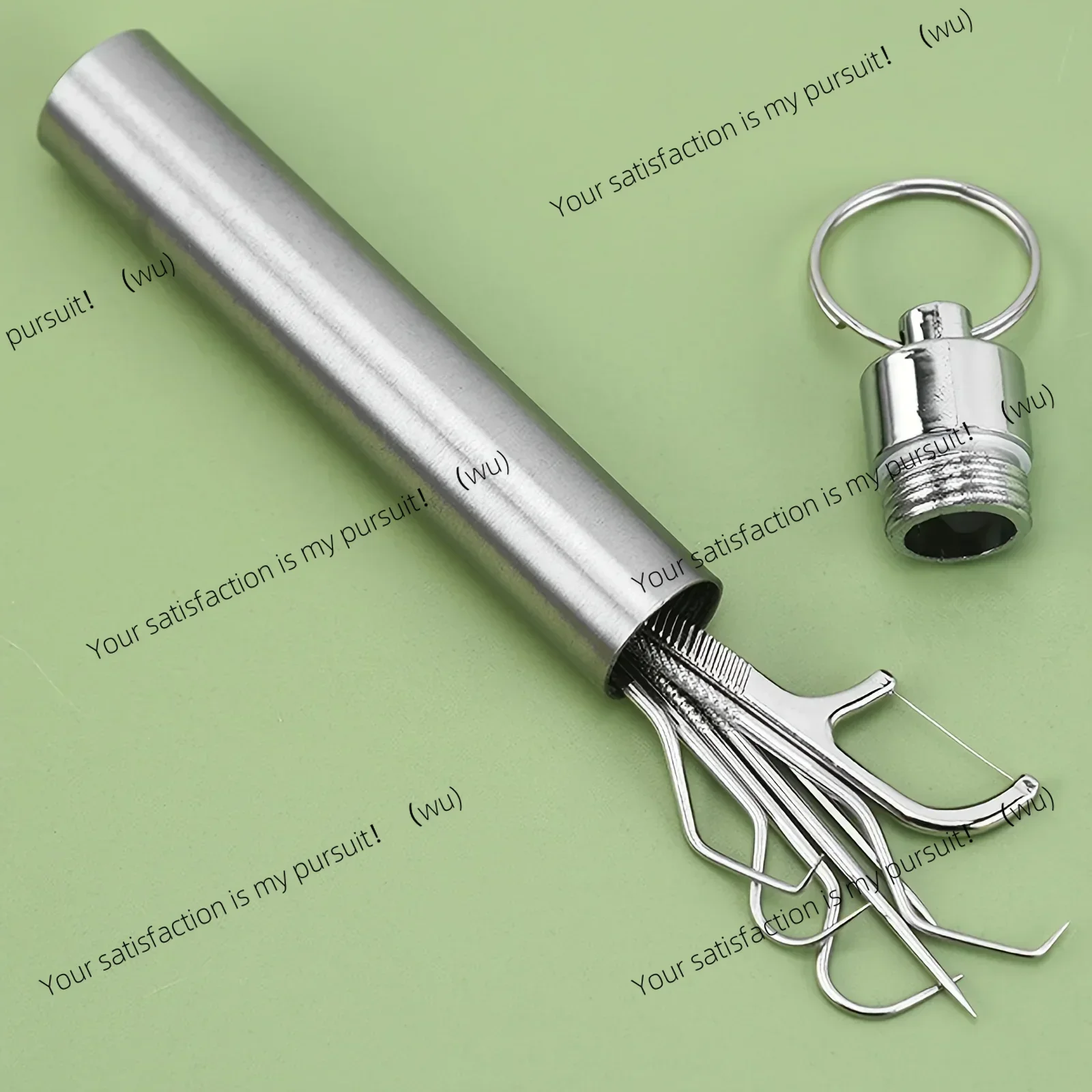 Stainless steel toothpick set, reusable tartar removal tool portable, oral cleaning