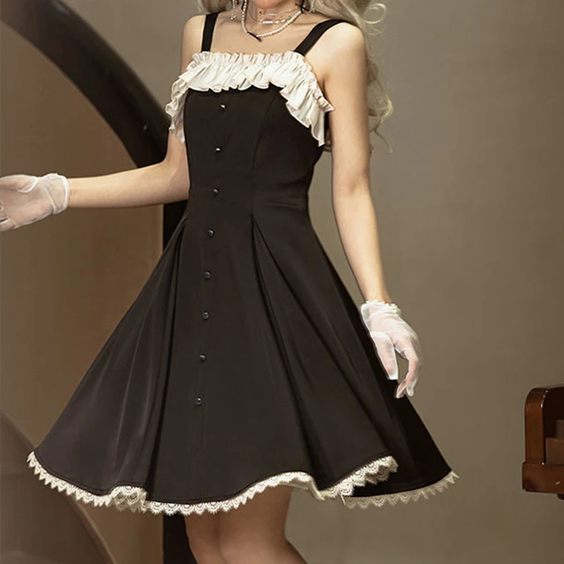 

Long/Short Piano Sonata Lolita Dress JSK Strap Dress Lolita Dress Sparkling Skirt vestidos de verano mujer 2024