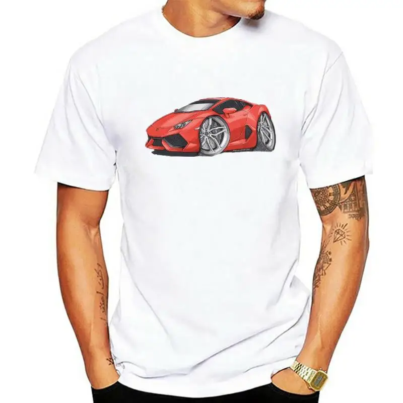 Huracan Red Silver Koolart T Shirt for Men