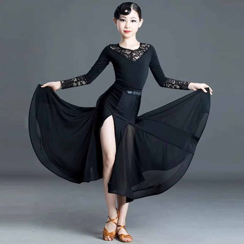 

New high-end professional modern dance costumes children's and adults performance costumes waltz dance skirts Latin dance