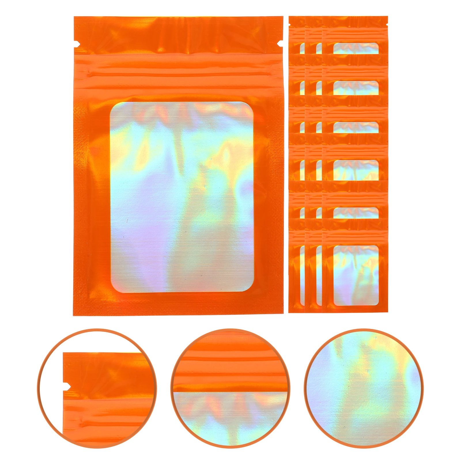 

100Pcs Sparkling Self-Sealing Jewelry Storage Bags Colorful Gift Packaging for Necklaces and Charms