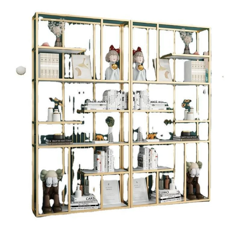 

Скандинавская современная полка из кованого железа, напольная книжная полка, коммерческая перегородка, витрина, стеллаж для хранения