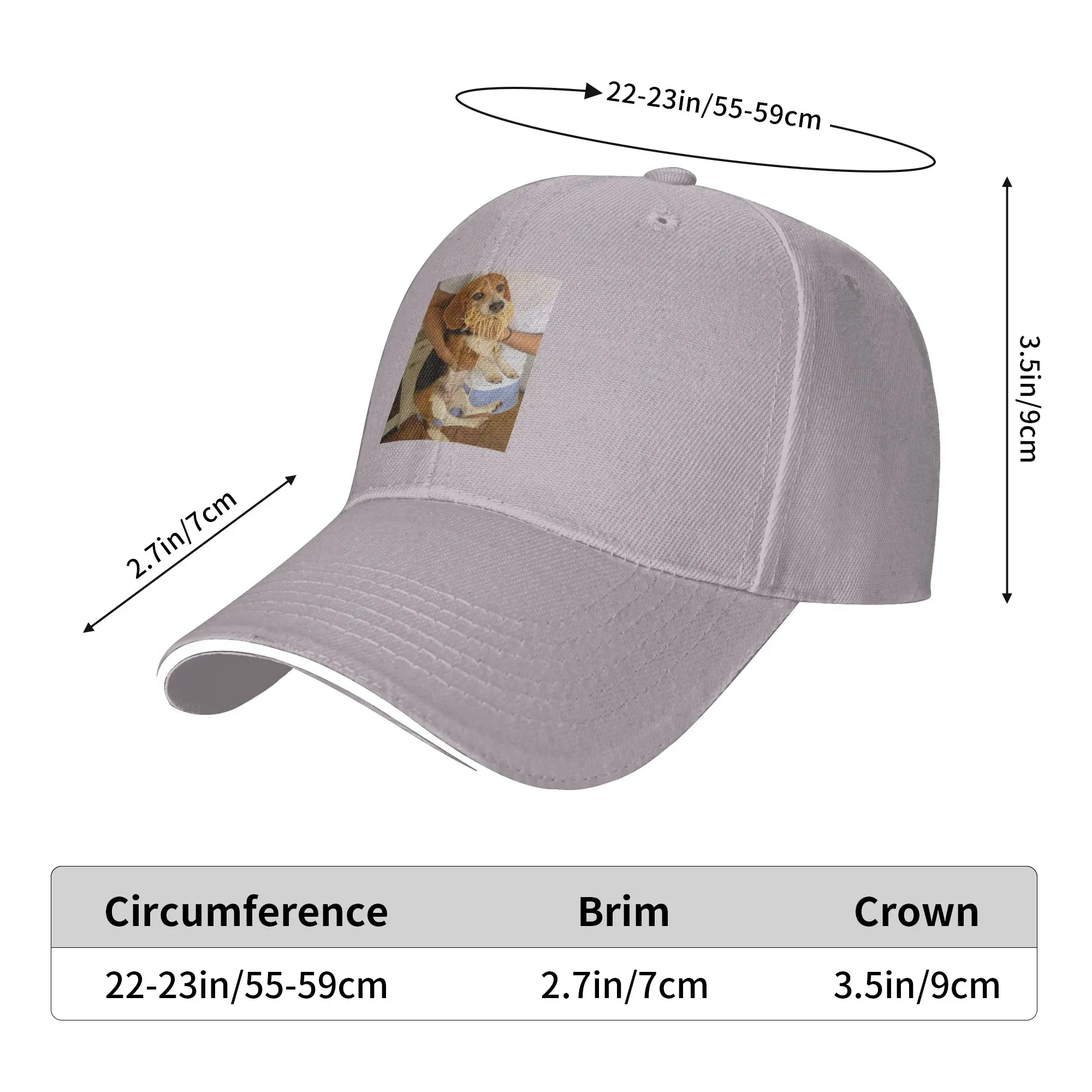 Funny Beagle Dog Design Cap Casual Baseball Caps Adjustable Hat Hip Hop Summer Unisex Baseball Hats Customizable