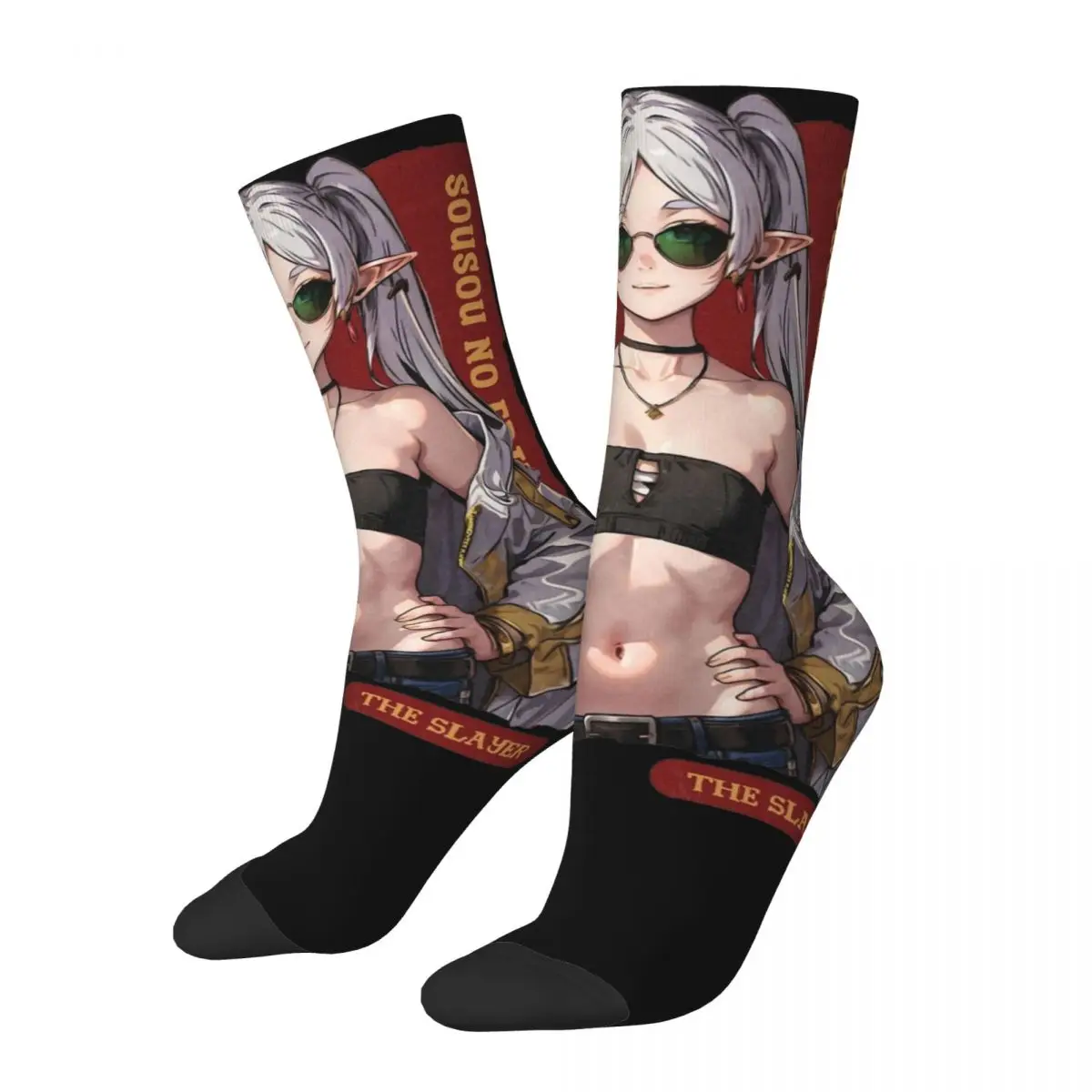 

Fashion Sexy Frieren The Slayer Design Print Socks Merch Spring Autumn Winter Frieren Beyond Journey's End Super Soft Long Socks