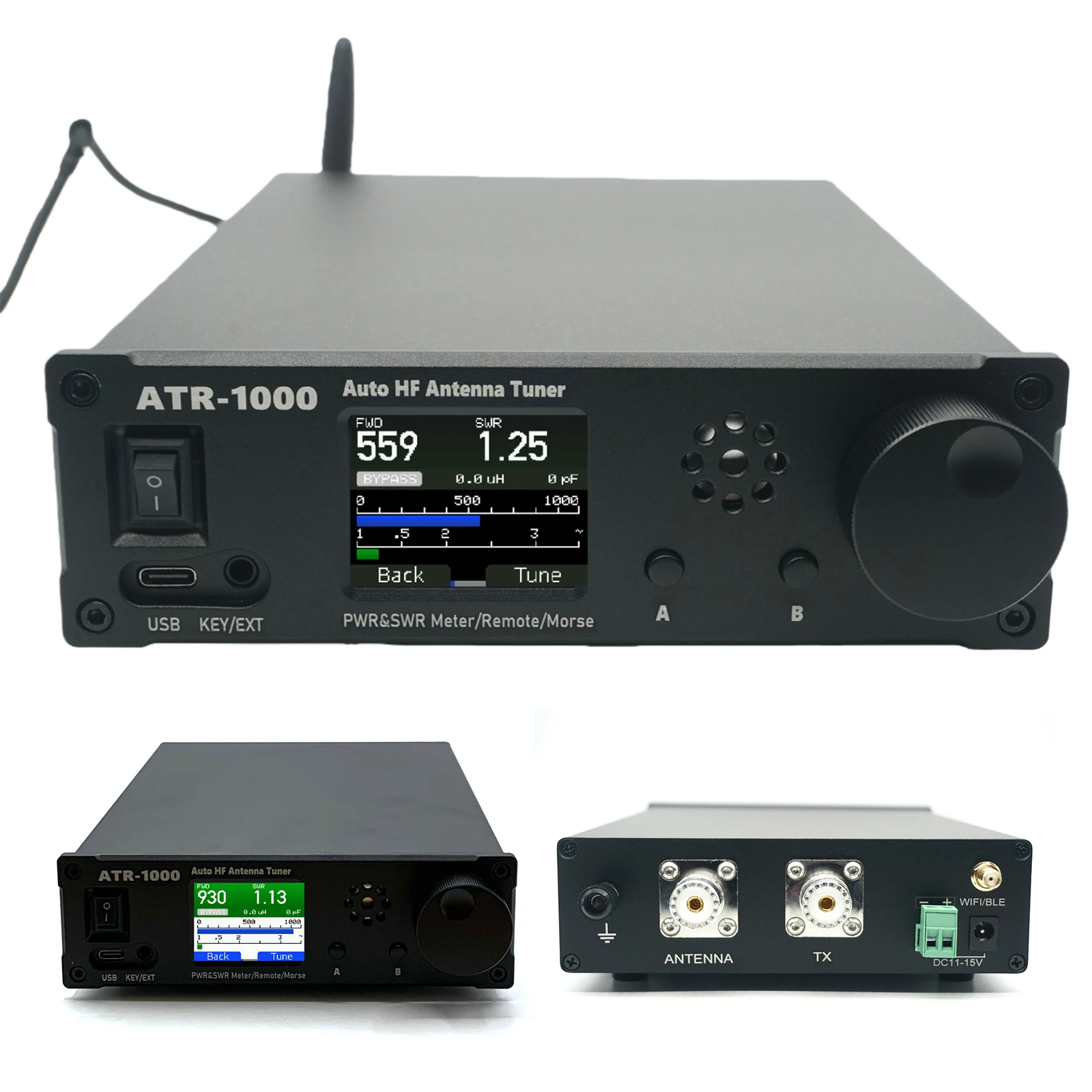 

AMNVOLT ATR1000 1000 Вт 1,8-30 МГц автоматический антенный тюнер легкий HF коротковолновый радио тюнер антенна автоматический тюнер для YAESU ICOM