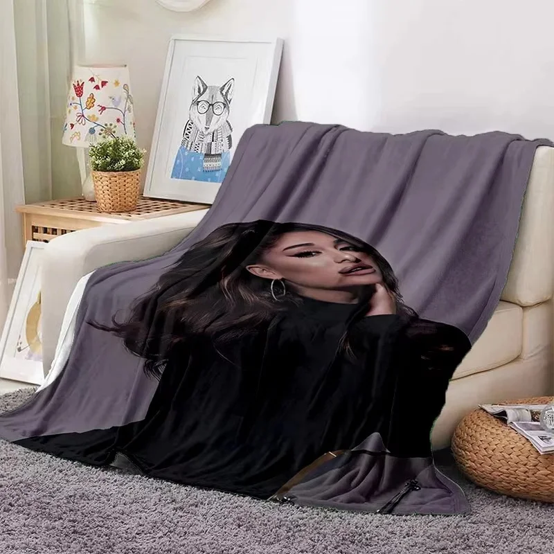 A-Ariana Grande Fashion Singer Soft Blankets,Keep Warm Throw Blanket Comfortable Blanket for Picnic Beds Sofa Home Bedroom Gift