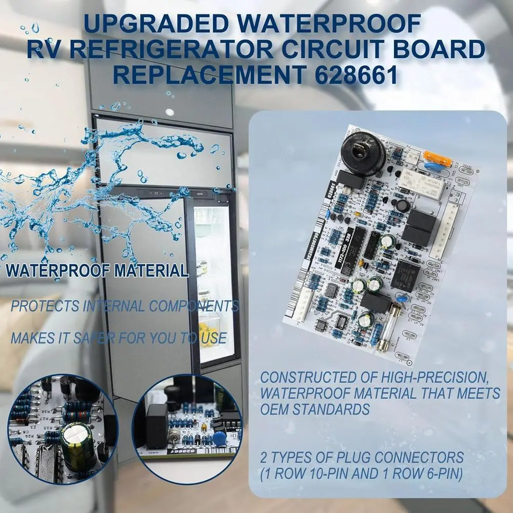 ترقية 628661 RV الثلاجة مقاوم للماء لوحة دوائر كهربائية استبدال ل Norcold N41X N51X N6X N8X N1095 NX/NXA ، 1200،1210،1211