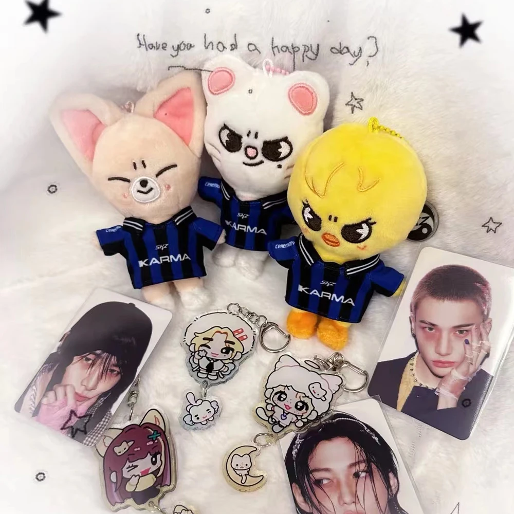 

*10CM KPOP New Stray Kids SKZOO New Album KARMA Cute Plush Wolf Chan Doll Pendant Fan Collection Holiday Gifts