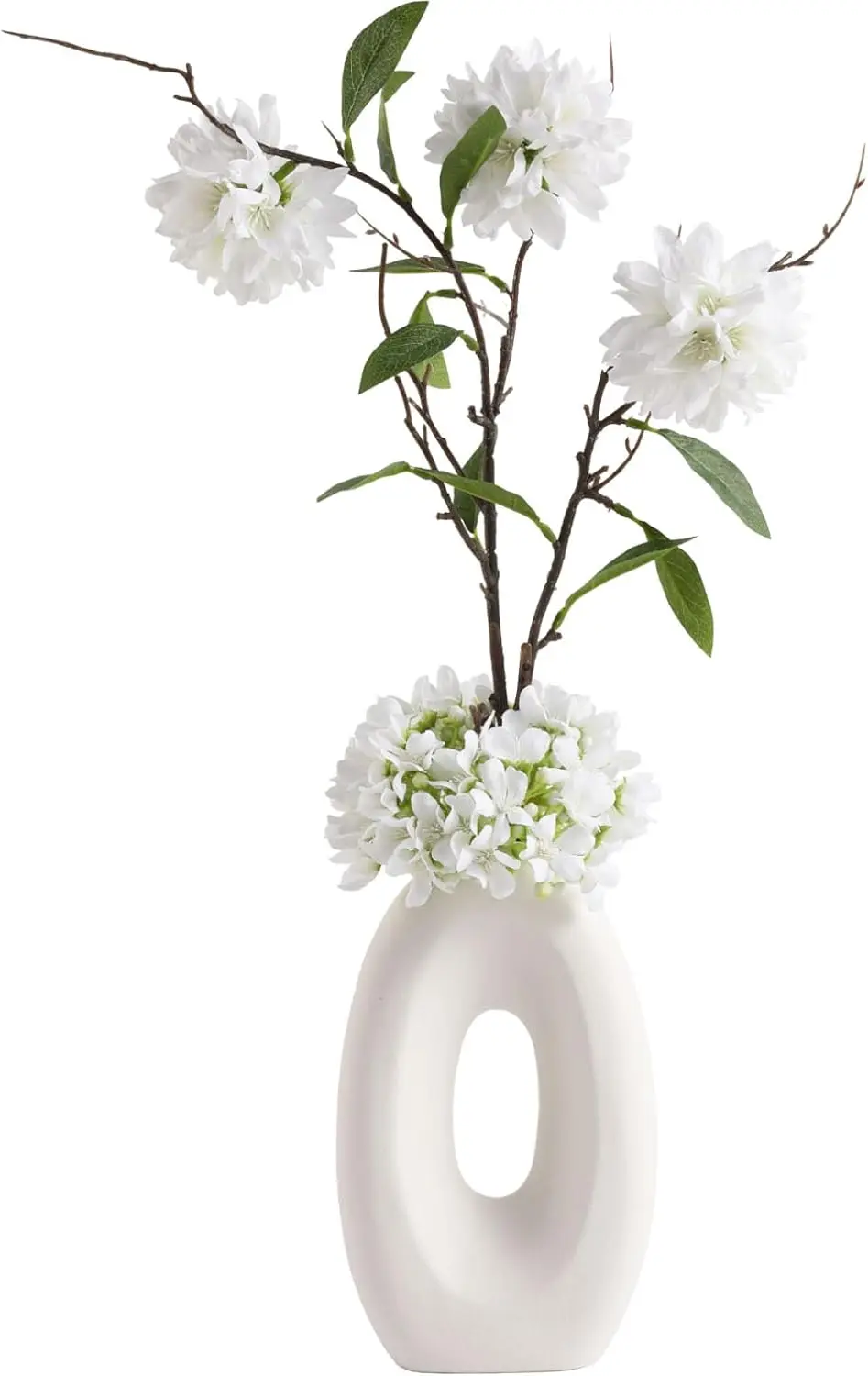 

Fake Flower Bouquet and Vase Set, Faux Flower Arrangement for Decorating Living Room and Offices, Realistic Artificial F