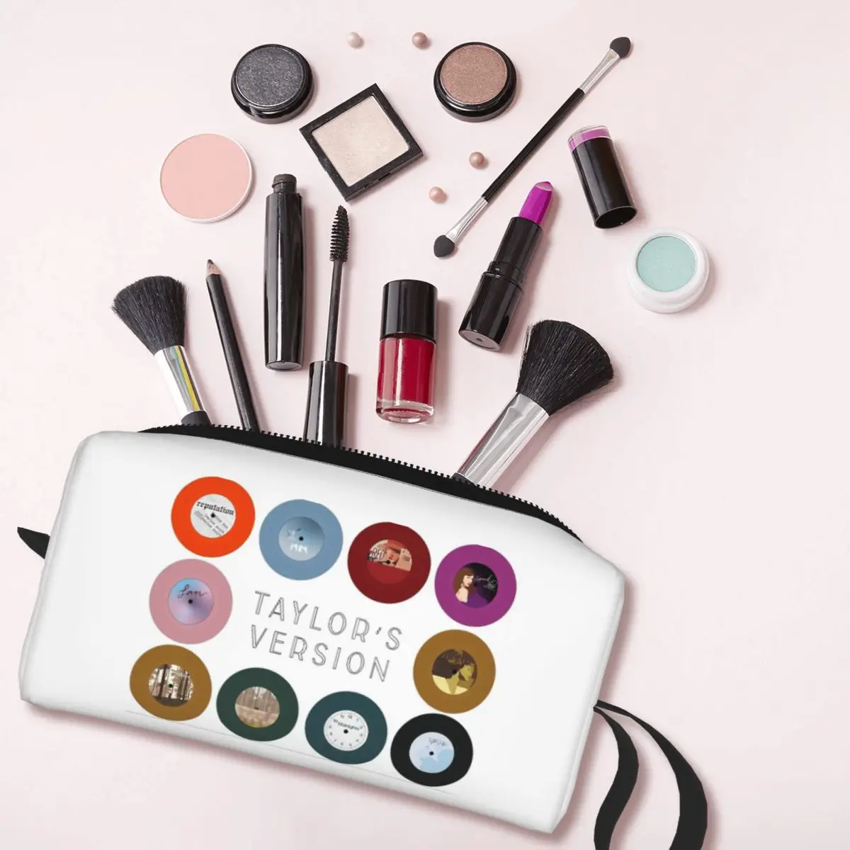 Taylors Version Eras Tour Albums Makeup Bag Cosmetic Organizer Storage Dopp Kit for Women Beauty Travel Pencil Case