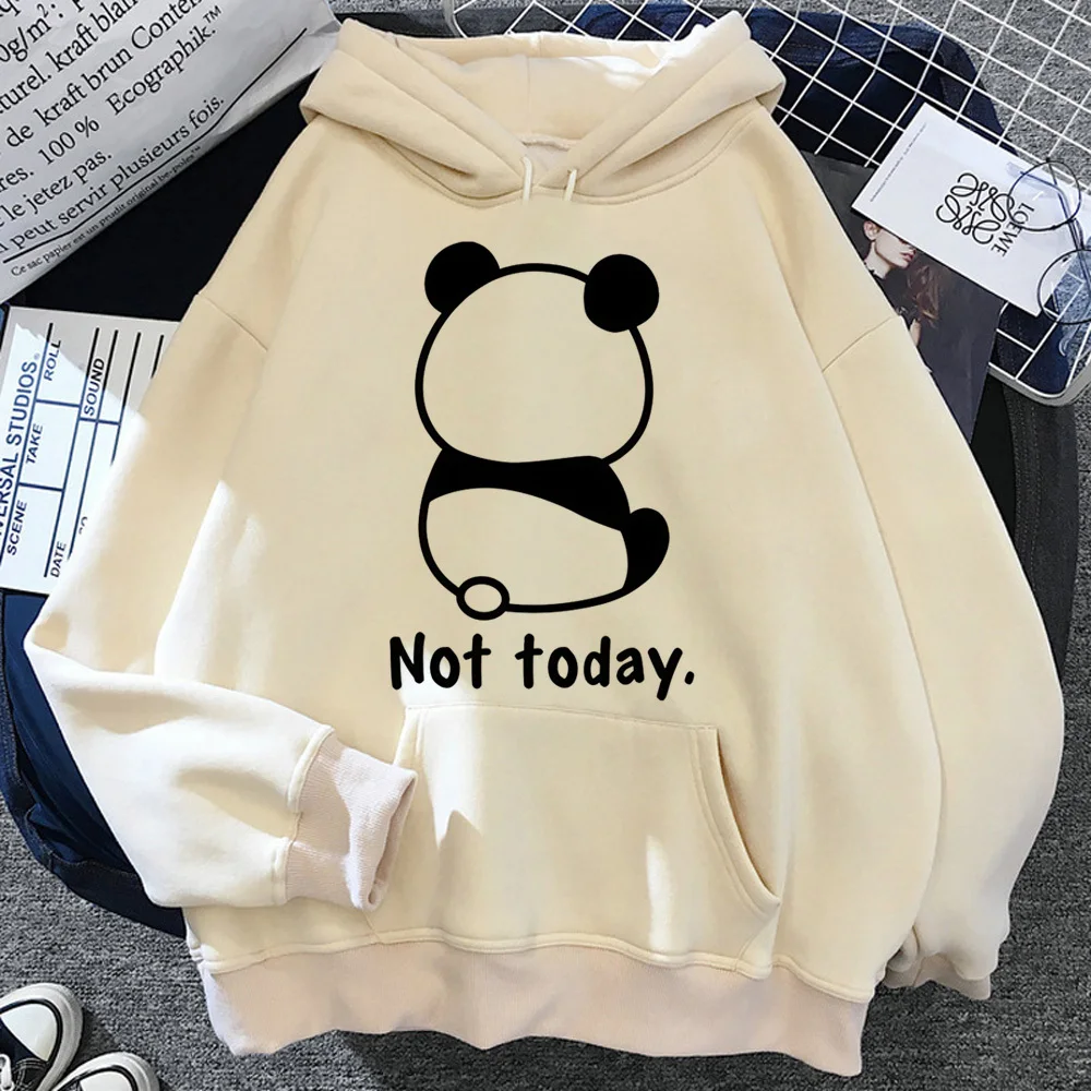 

Panda hoodie streetwear anime patterned comic casual wear winter pullover sweatshirts designer funny patterned modern style