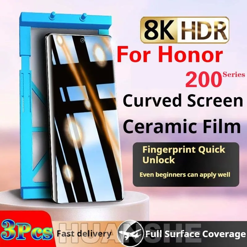 

Privacy Anti-Peeping Curved Ceramic Film Screen Protector for Honor 200 Pro HD Full Coverage Unlock