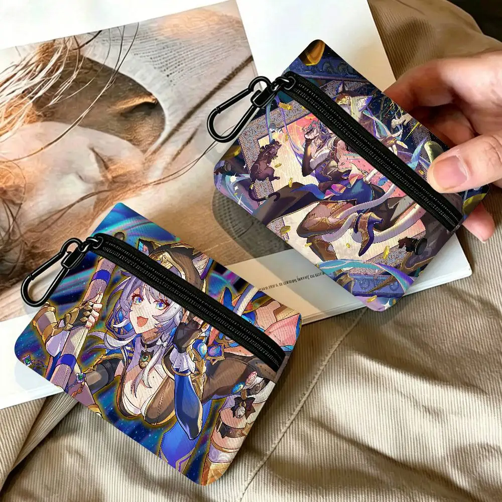game Honkai Star Rail Cipher Multifunctional Oxford Cloth Small Pouch With Hook Mini Coin Wallet Earbud Storage Bag