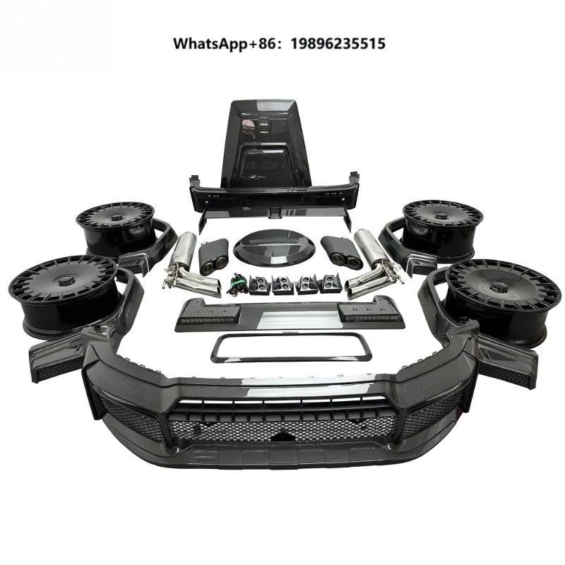 B Style 2025 Dry Carbon Body Kit W465 Car Bumpers G63 Wheel Exhaust Roof Light Rear Spoiler G500 Hood