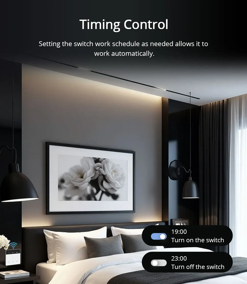Zemismart Matter WIFi EU DIY Namensschalter mit Bildschirmunterstützung Homekit Google Home Smartthings Home Assistant Control – Detail 9