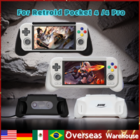 Black Transparent Grip and Bag for Retroid Pocket 4 /4 Pro Handheld Game Console 64G/128G Carry Video Game Console Case Retro